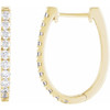 14K Yellow 3/4 CTW Lab-Grown Diamond Hoop Earrings