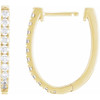 14K Yellow 3/4 CTW Lab-Grown Diamond Hoop Earrings