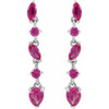 14 Karat White Gold Natural Ruby Earrings |$732