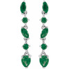 14 Karat White Gold Natural Emerald Earrings |$782