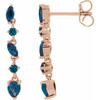 14 Karat Rose Gold Natural Blue Sapphire Earrings |$679