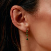 14 Karat Rose Gold Lab Grown Emerald Earrings |$479