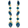 14K Yellow Lab-Grown Blue Sapphire Earrings