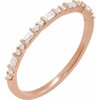 14K Rose 1/5 CTW Natural Diamond Stackable Ring