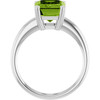 Sterling Silver Natural Peridot Ring