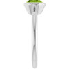 Platinum Natural Peridot Ring