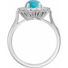 Sterling Silver Natural Turquoise & 1/5 CTW Natural Diamond Ring
