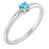 Sterling Silver Natural Swiss Blue Topaz Ring