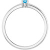 Sterling Silver Natural Swiss Blue Topaz Ring