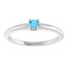 Sterling Silver Natural Swiss Blue Topaz Ring