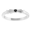 Sterling Silver Natural Black Onyx Stackable Ring
