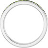 14K White Natural Peridot Stackable Ring