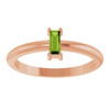 14K Rose Natural Peridot Stackable Ring