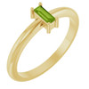 14K Yellow Natural Peridot Stackable Ring
