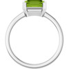 Platinum Natural Peridot Ring