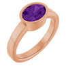 14K Rose Natural Amethyst Ring