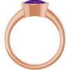 14K Rose Natural Amethyst Ring