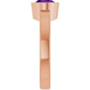 14K Rose Natural Amethyst Ring