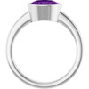 14K White Natural Amethyst Ring