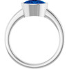 Platinum Lab-Grown Blue Sapphire Ring