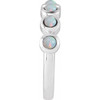 14K White Cabochon Natural White Opal Stackable Ring