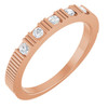 14K Rose Natural White Sapphire Stackable Ring