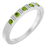 Sterling Silver Natural Peridot Stackable Ring