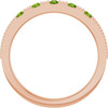 14K Rose Natural Peridot Stackable Ring