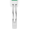 Platinum Lab-Grown Emerald Ring