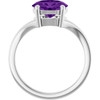 Sterling Silver Natural Amethyst Ring