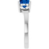 Platinum Lab-Grown Blue Sapphire Ring