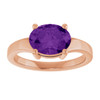 14K Rose Natural Amethyst Ring