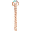 14K Rose Natural Ethiopian Opal & .03 CTW Natural Diamond Rope Ring