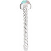 14K White Natural Ethiopian Opal & .03 CTW Natural Diamond Rope Ring