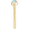 14K Yellow Natural Ethiopian Opal & .03 CTW Natural Diamond Rope Ring
