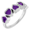 Platinum Natural Amethyst Ring