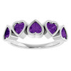 Platinum Natural Amethyst Ring