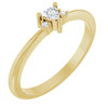 14K Yellow Natural White Sapphire & .015 CTW Natural Diamond Ring