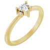 14K Yellow Natural White Sapphire & .015 CTW Natural Diamond Ring