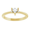 14K Yellow Natural White Sapphire & .015 CTW Natural Diamond Ring