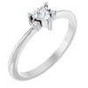 Sterling Silver Natural White Sapphire & .015 CTW Natural Diamond Ring