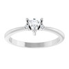 Sterling Silver Natural White Sapphire & .015 CTW Natural Diamond Ring