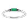 Platinum Lab-Grown Emerald Stackable Ring