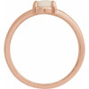 14K Rose Natural White Opal Cabochon Ring