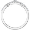 14K White Natural White Sapphire Ring