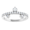 14K White Natural White Sapphire Ring
