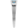 14K White Natural Sky Blue Topaz Ring