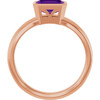 14K Rose Natural Amethyst Ring
