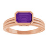 14K Rose Natural Amethyst Ring