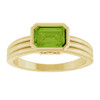 14K Yellow Natural Peridot Ring